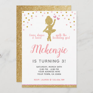 Ballerina Birthday Invitation