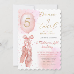 Ballerina Birthday  Invitation