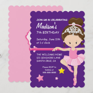 Ballerina Birthday Invitation