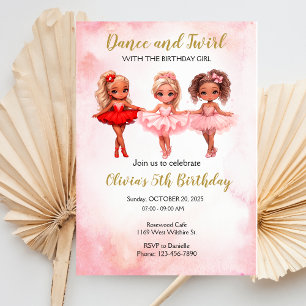 Ballerina Birthday Invitation, Ballet Party Invitation