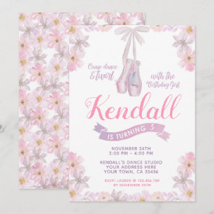 Ballerina Birthday Invitation, Ballet Party Invitation