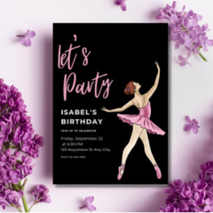 Ballerina Birthday Invitation, Editable Ballet Invitation