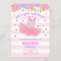Ballerina Birthday Invitation / Tutu Invitation