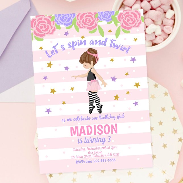 Ballerina Birthday Invitation / Tutu Invitation (Creator Uploaded)