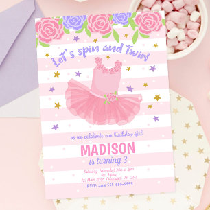 Ballerina Birthday Invitation / Tutu Invitation