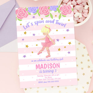 Ballerina Birthday Invitation / Tutu Invitation