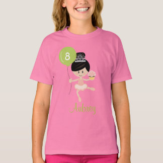 Ballerina Birthday Kids Ringer T-Shirt Asian