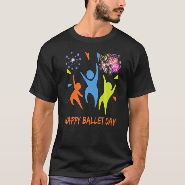 Ballerina Birthday Oh Plies Ballet Plie Chasse Jet T-Shirt (Front)