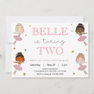 Ballerina Birthday Party Invitation