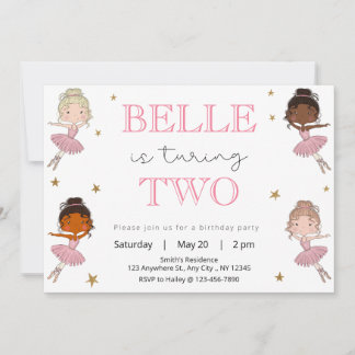 Ballerina Birthday Party Invitation