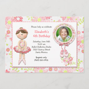 Ballerina Birthday Party Invitation
