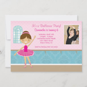 Ballerina Birthday Party Invitation
