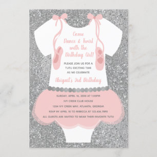 Ballerina Birthday Party Invitation