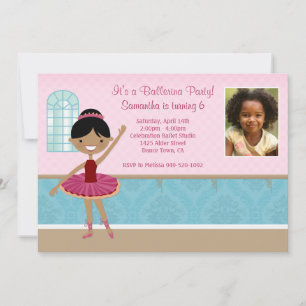 Ballerina Birthday Party Invitation