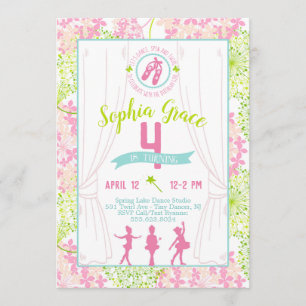 Ballerina Birthday Party Invitation