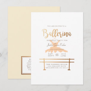 Ballerina Birthday Party Invite