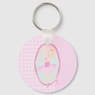 Ballerina birthday party key ring