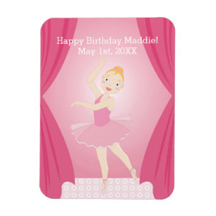 Ballerina birthday party magnet
