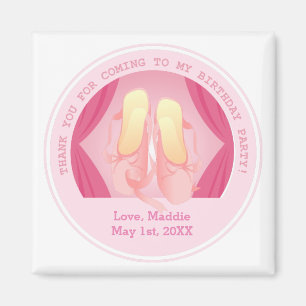 Ballerina birthday party magnet