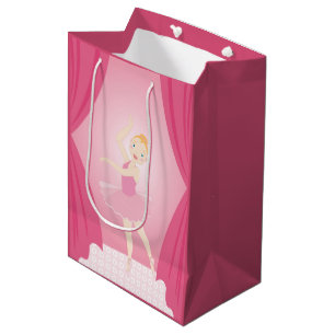 Ballerina birthday party medium gift bag