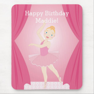 Ballerina birthday party mouse mat