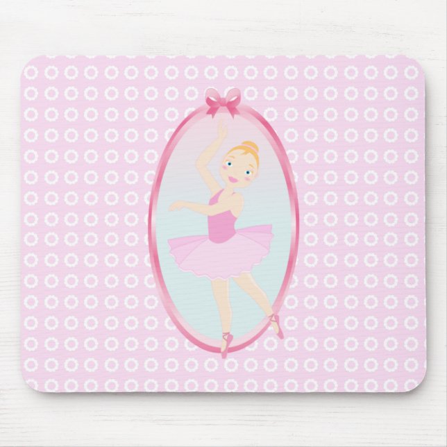 Ballerina birthday party mouse mat (Front)