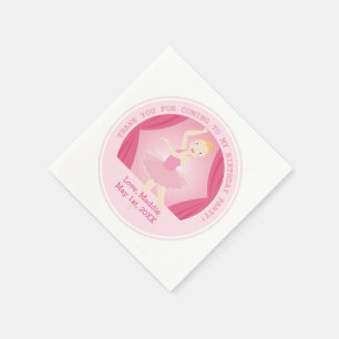 Ballerina birthday party napkin