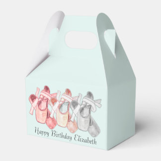 Ballerina Birthday Pink Toe Shoes Favour Box