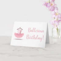 Ballerina Birthday Pink Tutu Girly Pretty