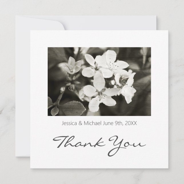 Ballerina Blossoms Vintage  Thank You Card (Front)