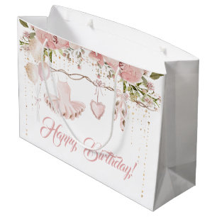 Ballerina blush pink tutu birthday party ballet  large gift bag