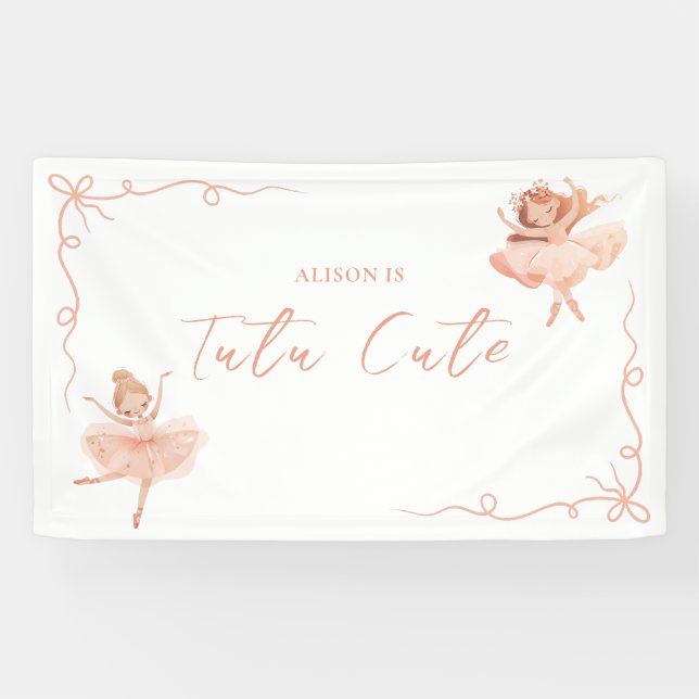 Ballerina Bow Birthday Banner (Horizontal)
