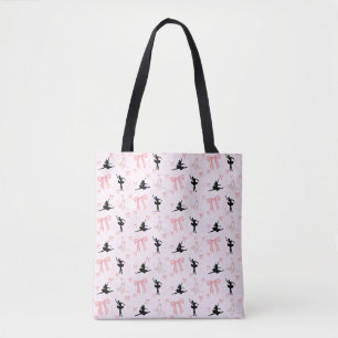 Ballerina Bows and Ballet Tote Bag