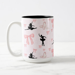 Ballerina Bows and Ballet Two-Tone Coffee Mug