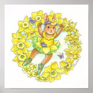 Ballerina Bunny Print Jonquil