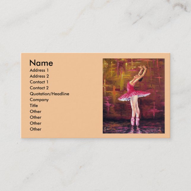 BALLERINA BUSINESS CARDS (Front)