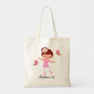 Ballerina Butterfly friends Tutu Ballet Girl Tote Bag