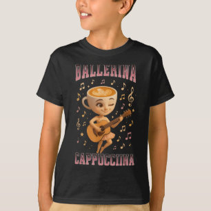 Ballerina Cappuccina Italian Brainrot Guitar Music T-Shirt