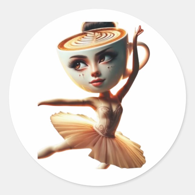 Ballerina Cappuccina (Italian Brainrot) Sticker (Front)