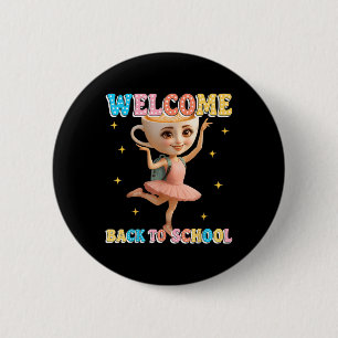 Ballerina Cappuccina Italian Brainrot Welcome Back 6 Cm Round Badge