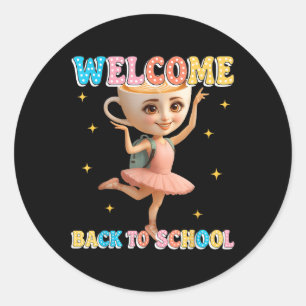 Ballerina Cappuccina Italian Brainrot Welcome Back Classic Round Sticker