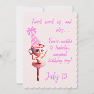Ballerina Cappucina Birthday Customizable Invitation