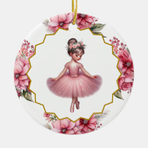 Ballerina Ceramic Ornament
