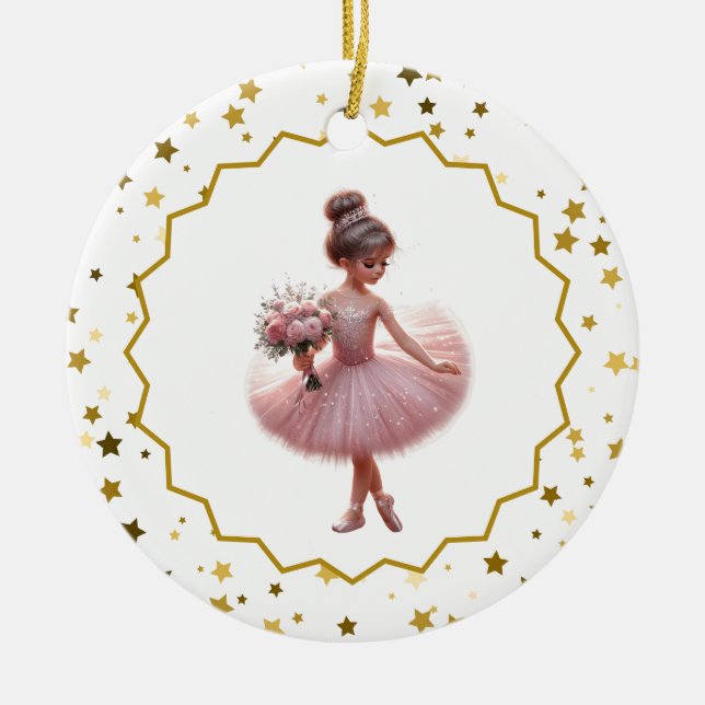 Ballerina Ceramic Ornament (Front)