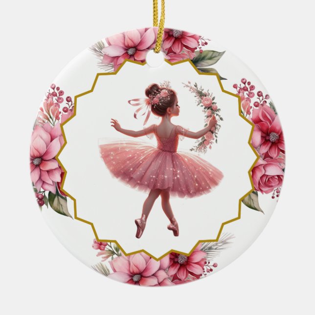 Ballerina Ceramic Ornament (Front)