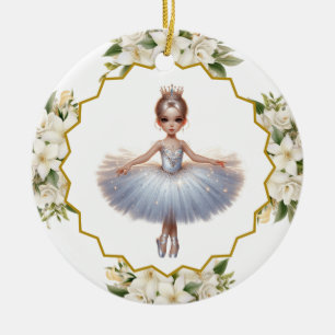 Ballerina Ceramic Ornament