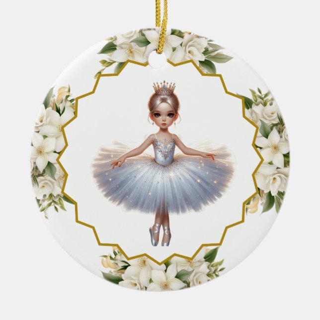 Ballerina Ceramic Ornament (Front)