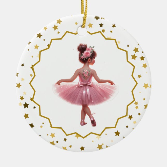 Ballerina Ceramic Ornament (Front)