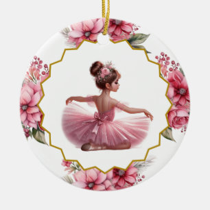 Ballerina Ceramic Ornament