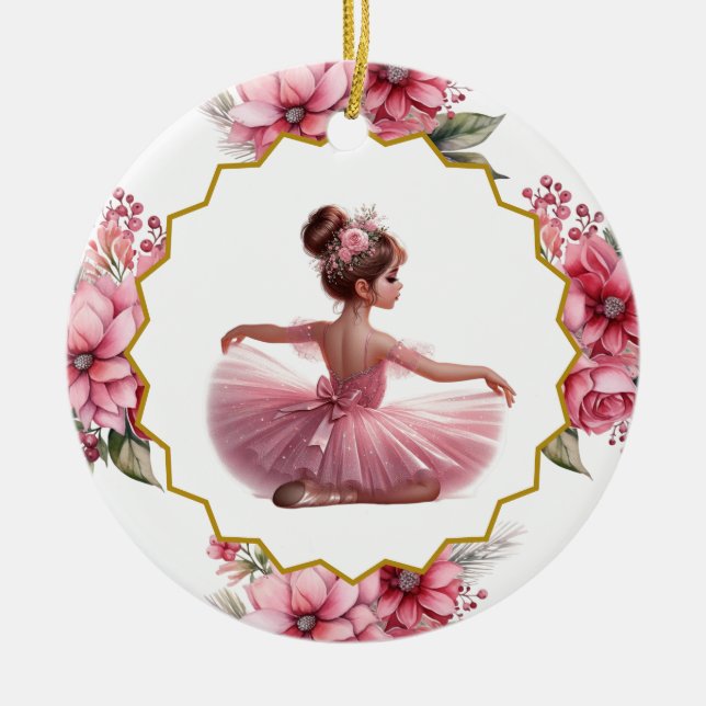 Ballerina Ceramic Ornament (Front)
